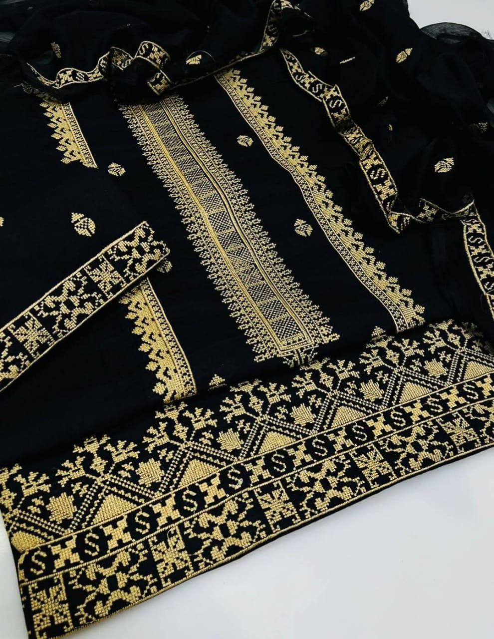 Embroidered 3 Piece Cotton Suit with Chiffon Dupatta | Summer Collection 2026