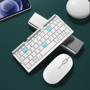 Mini Folding Bluetooth Keyboard Wireless Keypad Support3 Devices