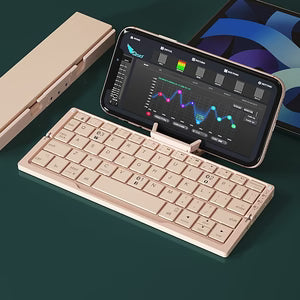Mini Folding Bluetooth Keyboard Wireless Keypad Support3 Devices